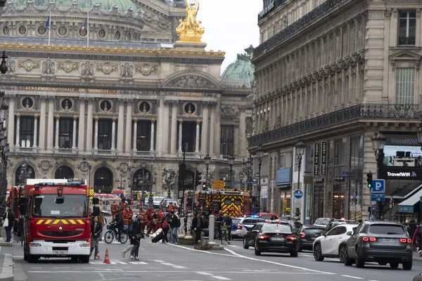 Paris France Kasım 2021 Garnier Operası Yakınlarında Büyük Yangın Tarihi — Stok fotoğraf