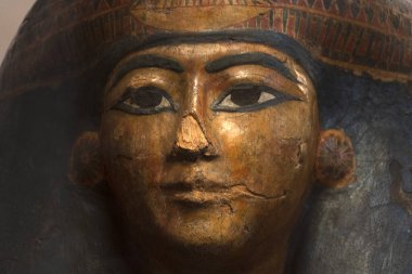 Mısır lahiti tabutu. Ayrıntıları kapat.