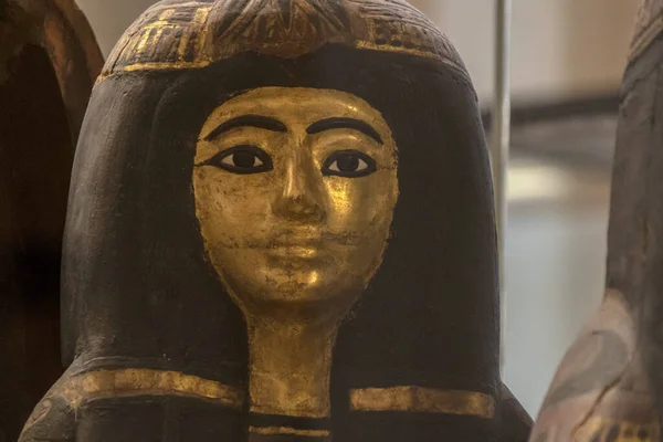 Cercueil Sarcophage Égyptien Détail Gros Plan — Photo