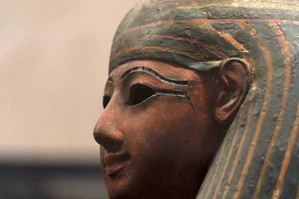Egipski Sarkofag Trumna Zbliżenie Szczegóły — Zdjęcie stockowe
