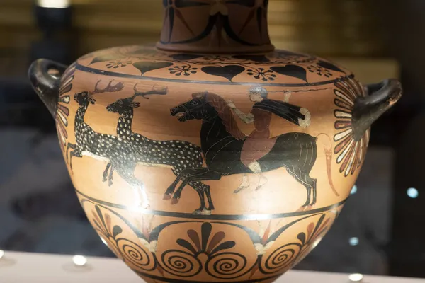 Etruscan Painted Water Jar Detail — Stock Photo, Image