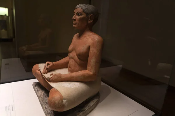 Statueta Artă Frumoasă Formează Egipt Antic Scriba Scribe — Fotografie, imagine de stoc