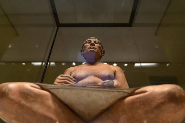 Vacker Konst Statyett Form Forntida Egypt Manus Skrivaren — Stockfoto