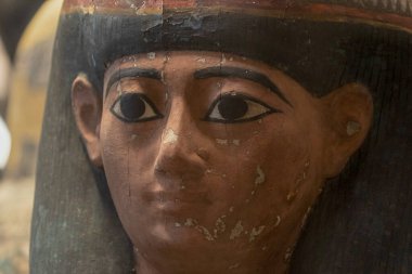 Mısır lahiti tabutu. Ayrıntıları kapat.