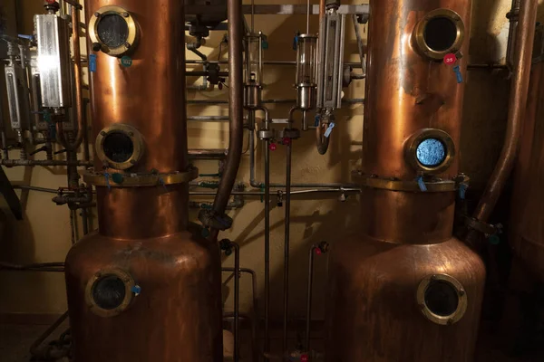 Copper Alambic Distillery Detail — Stock Photo, Image