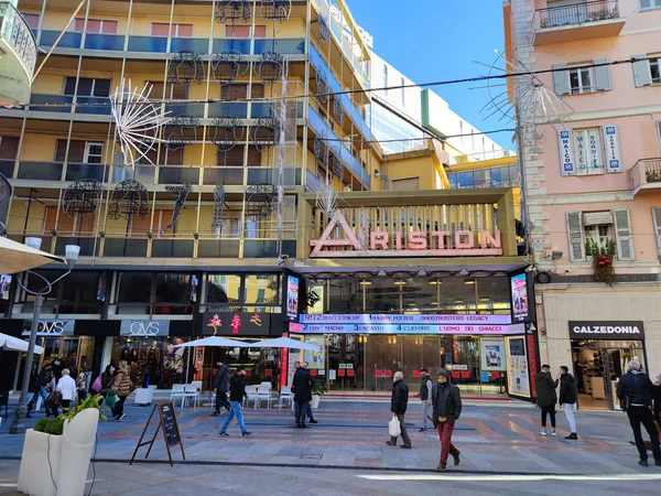 Sanremo Italy December 2021 Ariston Theater Ready 2022 Season Hosting — Stock Photo, Image