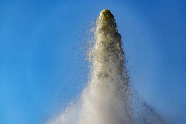 Geyser Jet Eau Vapeur Détail Fontaine Fermer — Photo