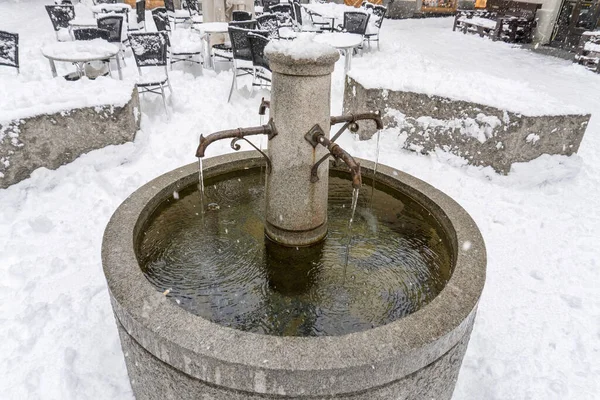 Bormio Medieval Village Valtellina Italy Snow Winter Season — Stock Photo, Image