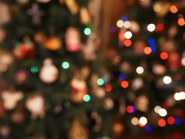 Árbol Navidad Luces Borroso Fondo Textura —  Fotos de Stock