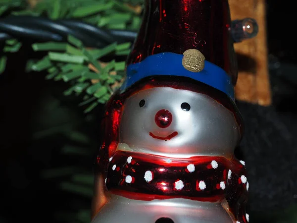 Natale Albero Natale Vetro Fatto Mano Dettaglio Palla Artigianale — Foto Stock
