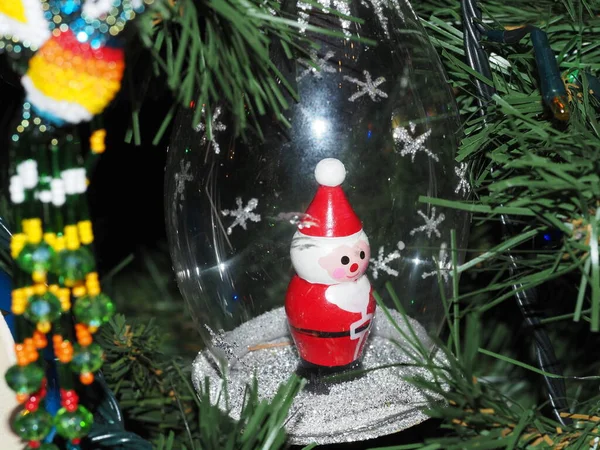 Christmas Xmas Tree Glass Hand Made Artisanal Ball Detail — Stock Photo, Image