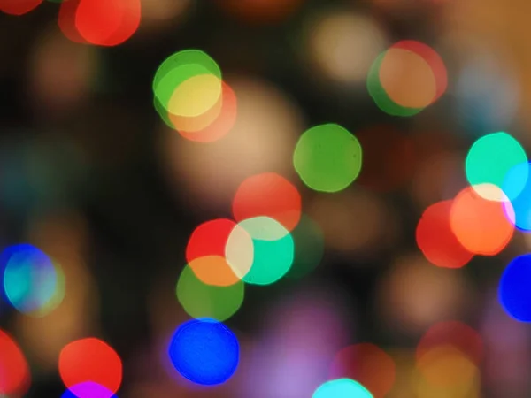 Christmas Tree Lights Blur Background Texture — Fotografia de Stock