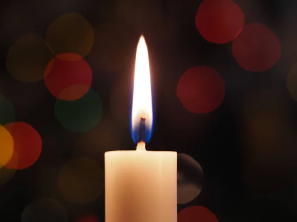 Christmas Xmas Candles Table — Fotografia de Stock