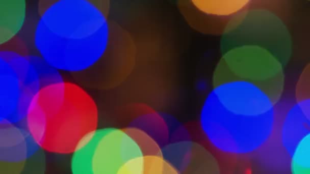 Christmas Tree Lights Blur Background Texture — Stock Video