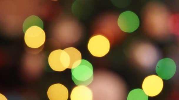 Boże Narodzenie Drzewo Światła Rozmycia Tekstury Tła — Wideo stockowe