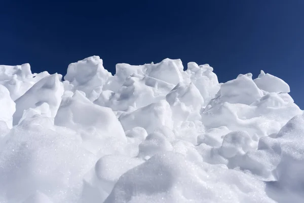 Weiße Neuschnee Detail Aus Nächster Nähe — Stockfoto