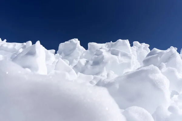 Detalle Blanco Nieve Fresca Cerca — Foto de Stock