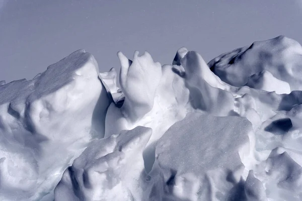 White Fresh Snow Detail Close — Stock Photo, Image