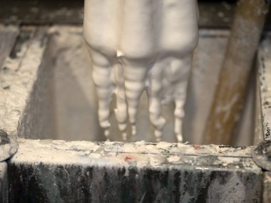 hand made artisanal wax candle making in italy