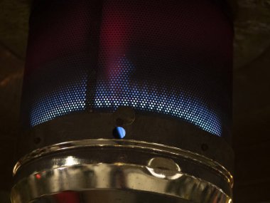 Gas heater detail with flame