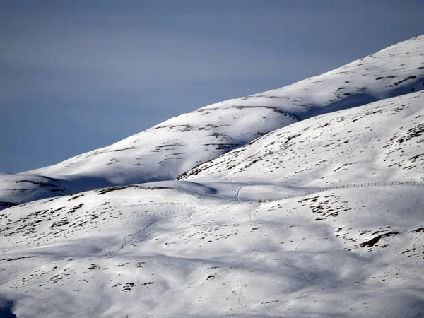 Dolomites Mountains Frozen Snow Detail Winter — Zdjęcie stockowe