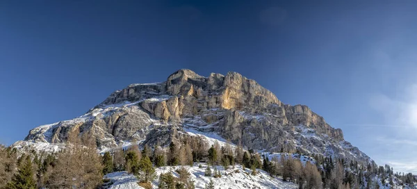 Monte Croce Dolomites Badia Valley Mountains Landscape Winter Armentara — Zdjęcie stockowe