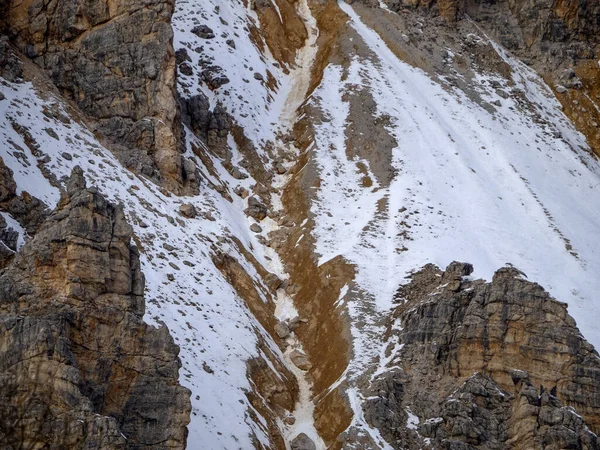 Fanes Montaña Dolomitas Invierno Panorama Nieve Paisaje — Foto de Stock