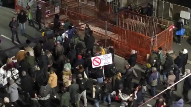 Genoa Italy January 2022 Green Pass Vax Protest City Street — Video