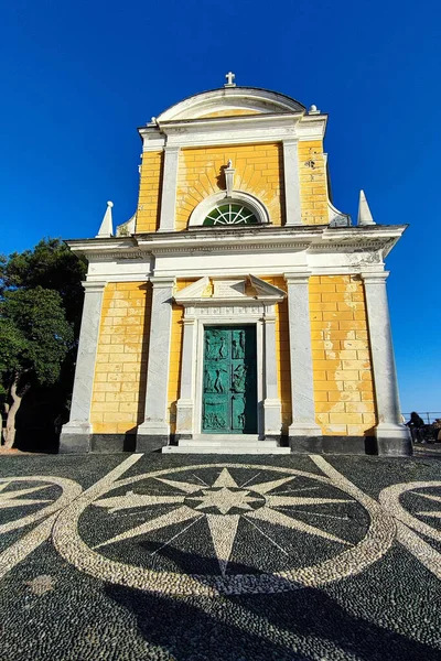 Santo George Iglesia Portofino Día Soleado — Foto de Stock