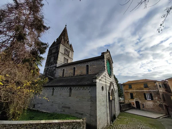 Basílica Iglesia Fieschi Lavagna Italia —  Fotos de Stock