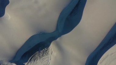 Baja California Meksika 'daki beyaz kum tepecikleri hava manzaralı manzara.