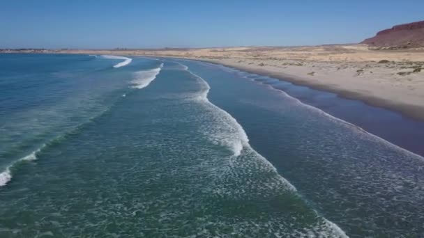 Pasifik Okyanusu Dalgaları Akrep Körfezi San Juanico Baja California Sur — Stok video