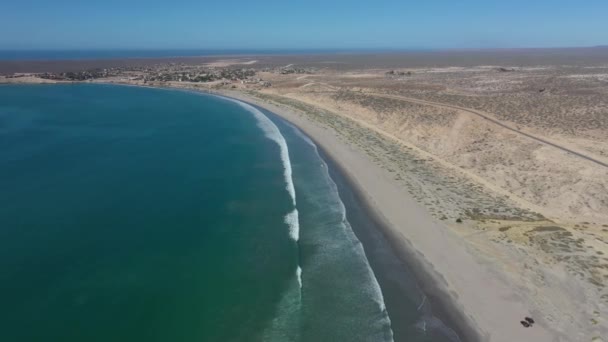 Gelombang Laut Pasifik Teluk Scorpion San Juanico Baja California Sur — Stok Video