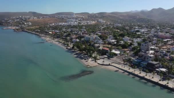 Paz Bcs Mexico Letecký Pohled Panorama Cityscape Baja California Sur — Stock video