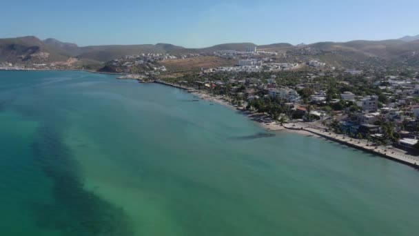 Paz Bcs Mexico Aerial View Panorama Ccity Scape Baja California — 图库视频影像