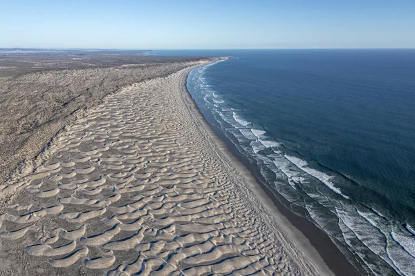 Dunas Océano Pacífico Aéreo Playa Mexico Baja California Sur Aerial — Foto de Stock