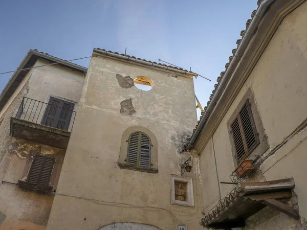 Veroli Středověké Vesnice Lazio Frosinone Pohled Staré Domy — Stock fotografie