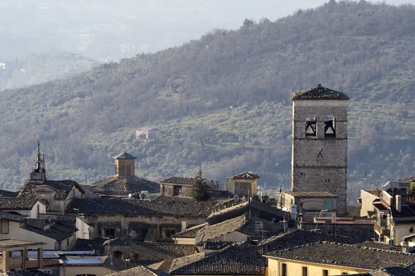Veroli Ortaçağ Köyü Lazio Frosinone Devasa Vadi Manzarası — Stok fotoğraf