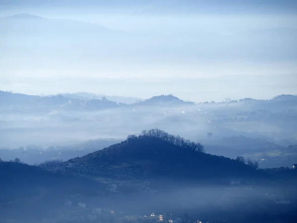 Средневековая Деревня Лацио Фрозиноне Огромная Панорама Долины — стоковое фото