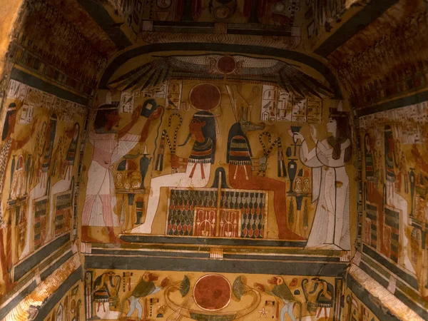 Ägyptische Sarkophag Hieroglyphen Aus Nächster Nähe — Stockfoto