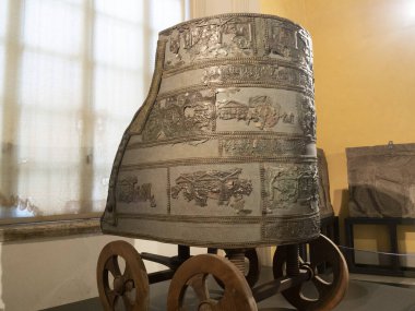 Eski bronz Roma etrusu savaş arabası Ben Hur film detayı
