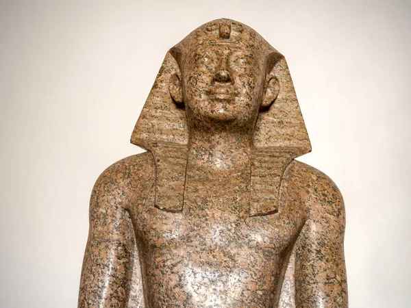 Египетский Царь Птолемей Деталь Статуи — стоковое фото