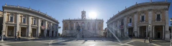 Campidoglio Roma 360 Derecelik Bir Manzara Ile Donat — Stok fotoğraf