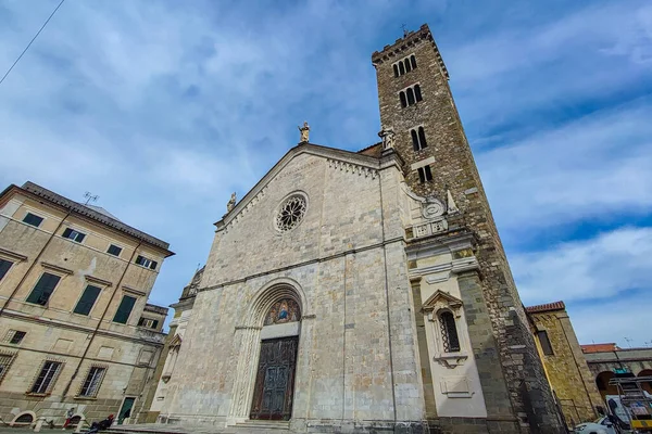 Sarzana Italy Pictoresque Church Building View — стоковое фото