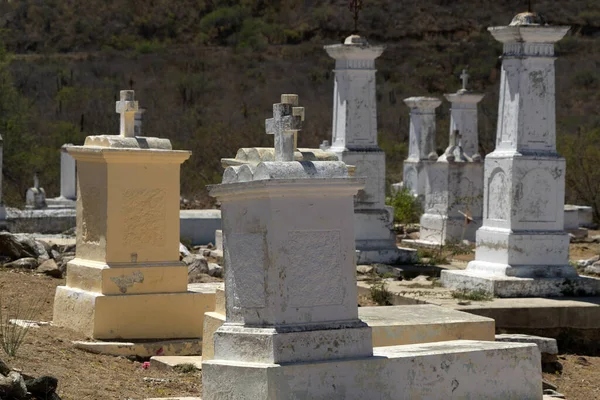 Antiguas Tumbas Del Cementerio Mexicano Triunfo Pueblo Minero Baja California —  Fotos de Stock