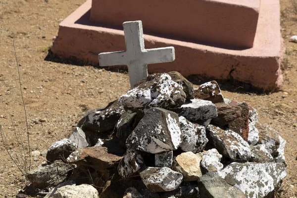 Antiguas Tumbas Del Cementerio Mexicano Triunfo Pueblo Minero Baja California — Foto de Stock