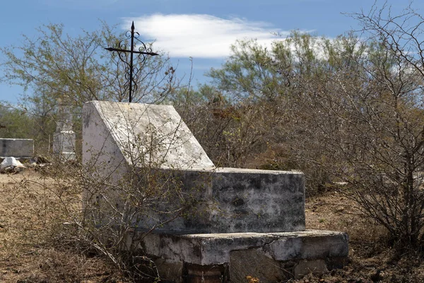 Old Mexican Graveyard Tombs Triunfo Mining Village Baja California Sur — Stock Photo, Image