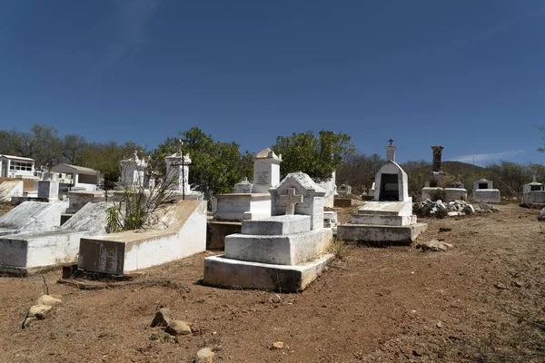 Old Mexican Graveyard Tombs Triunfo Mining Village Baja California Sur — Stock Photo, Image