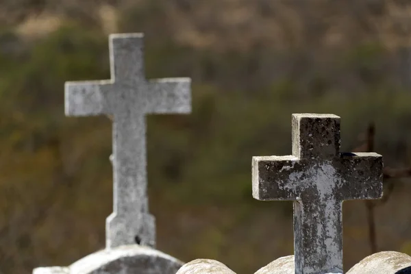 Old Mexican Graveyard Tombs Triunfo Mining Village Baja California Sur — Stock Photo, Image