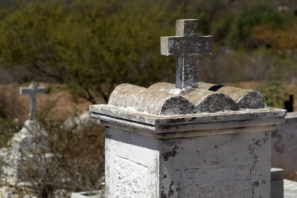 Old Mexican Graveyard Tombs Triunfo Mining Village Baja California Sur — Stock Photo, Image